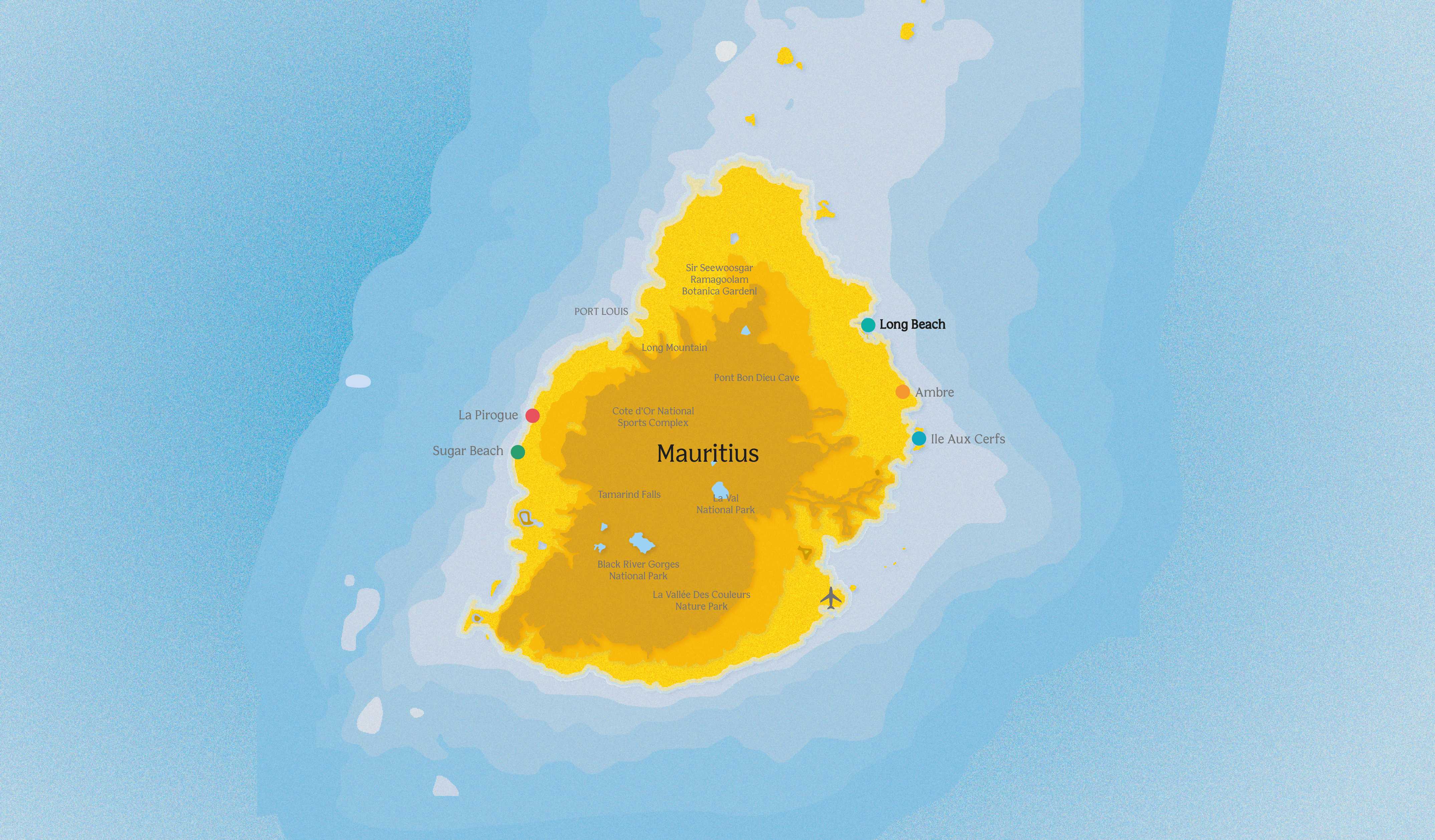 Luxury 5 Star Resort Location Long Beach Mauritius   Mauritius Map Simplified Long Beach 